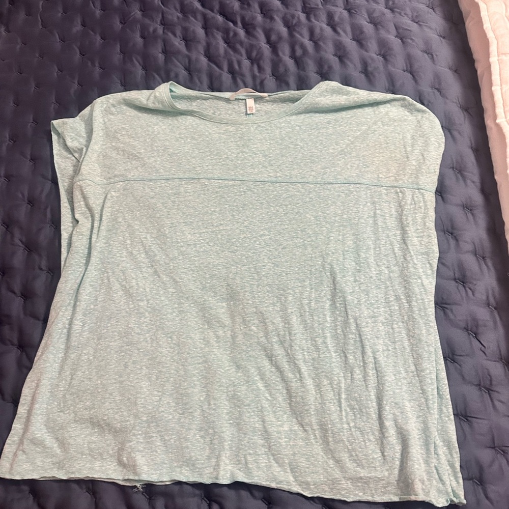 Victoria's Secret light turquoise/blue Short Sleeve Boxy Blouse